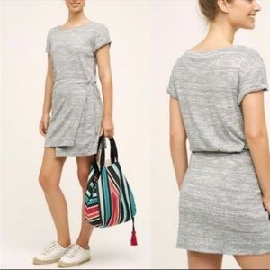 Anthropologie Maeve Riley Wrap Dress Size XS Gray